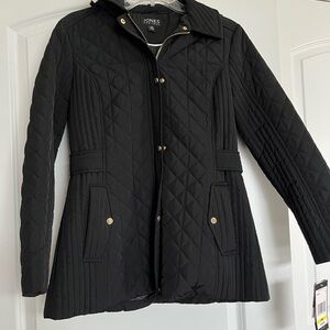 Jones New York Black Quilted Jacket